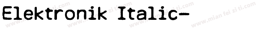 Elektronik Italic字体转换